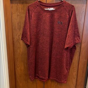 Under 2XL Men's Short Sleeve Red Heather Tee
